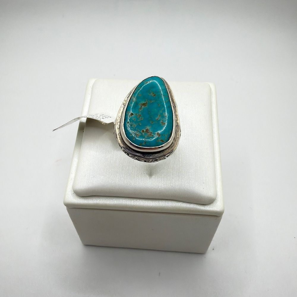 NWT 12x19mm Arizona TURQUOISE solitaire ring in sterling silver!